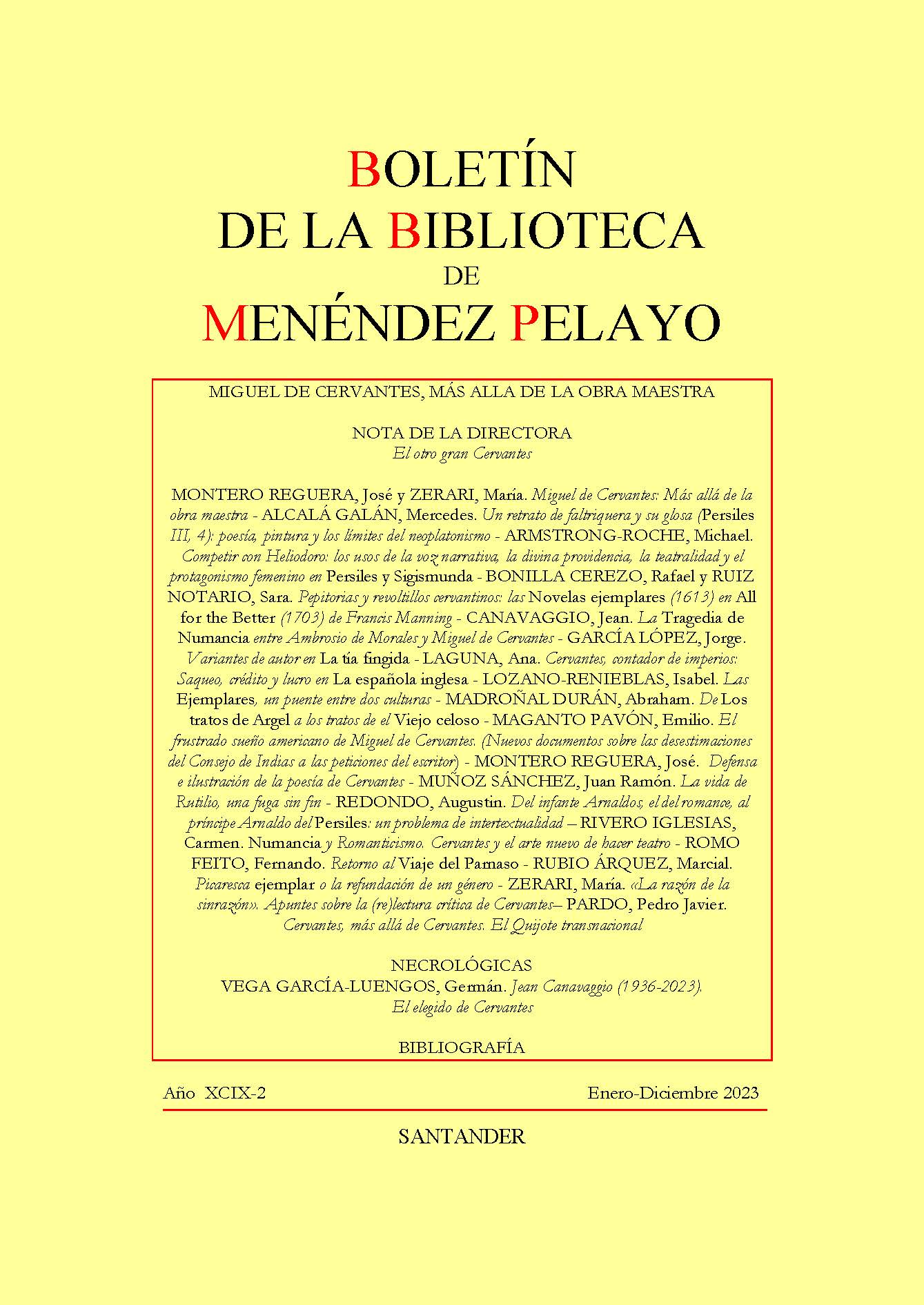 					Ver Vol. 99 Núm. 2 (2023): Miguel de Cervantes: mas allá de la obra maestra
				